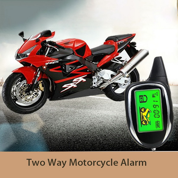 Two Way Remote Starter Motorcycle Security Alarm System W/LCD Screen